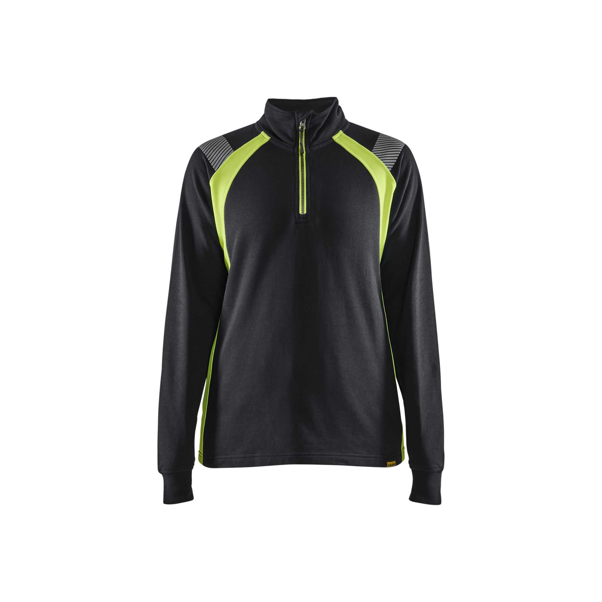 BLAKLADER 34031158 Hi Vis Reflective Half-zip Work Sweatshirt WOMEN - 100% Cotton